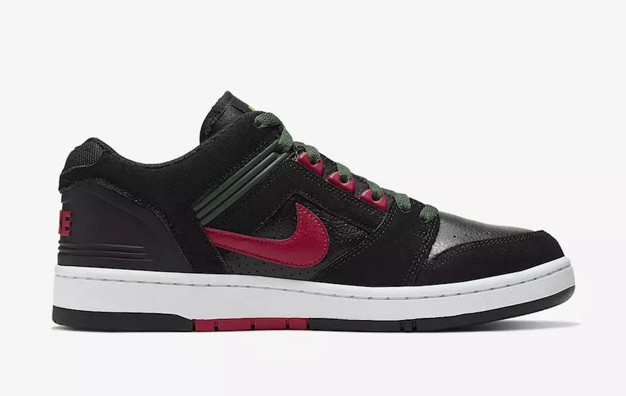 Nike SB Air Force 2 Low Black Deep Forest Gym Qırmızı AO0300-002 Buraxılış Tarixi