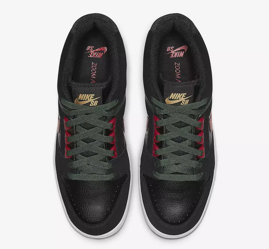 تاریخ انتشار Nike SB Air Force 2 Low Black Deep Forest Gym Red AO0300-002