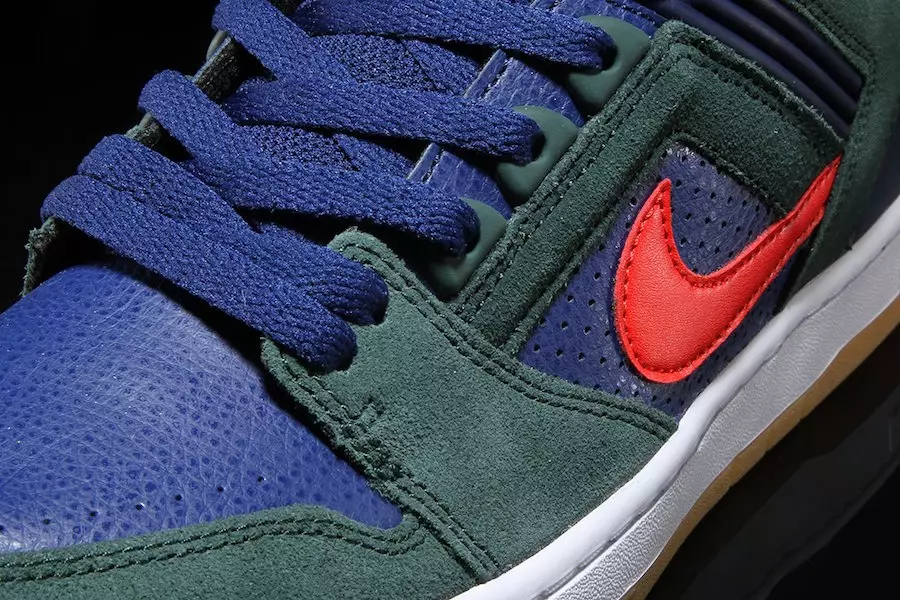 Nike SB Air Force II Low Verd Mitjanit Habanero Vermell Blau Void