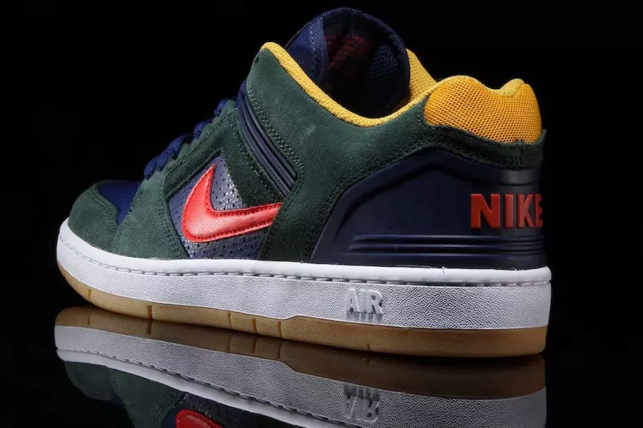 Nike SB Air Force II Düşük Gece Yeşili Habanero Kırmızı Mavi Void