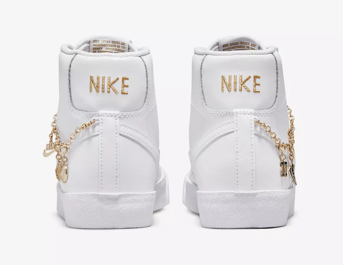 Nike Blazer Mid Luck Charms Бело злато DM0850-100 Датум на издавање