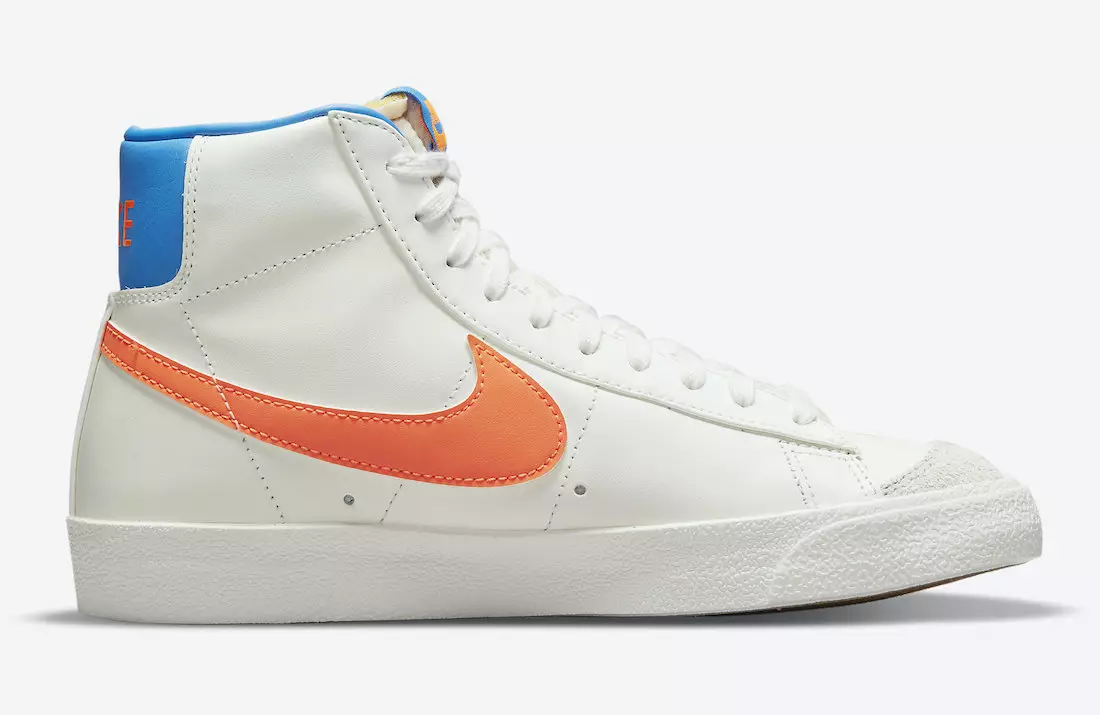 Nike Blazer Mid 77 Biały Pomarańczowy Niebieski DQ4692-100 Data premiery