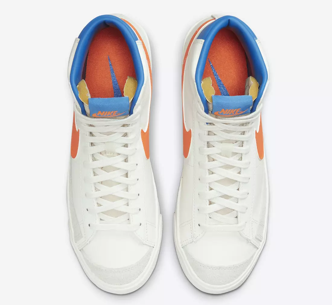 Nike Blazer Mid 77 White Orange Blue DQ4692-100 Чыгарылган күнү