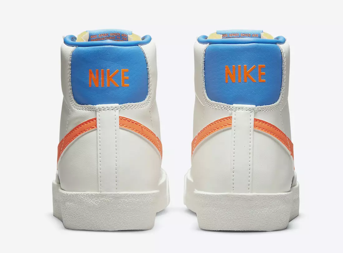 Nike Blazer Mid 77 Bianco Arancio Blu DQ4692-100 Data di rilascio