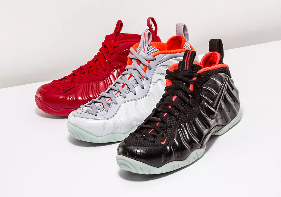 Yeezy Foamposites プラチナ レッド 10 月 ソーラー レッド