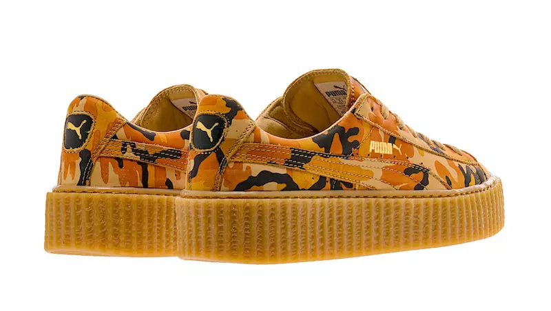 Ријана x PUMA Suede Creeper Orange Camo Датум на објавување