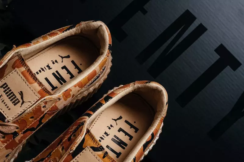 Rihanna x PUMA Suede Creeper Orange Camo Útgáfudagur