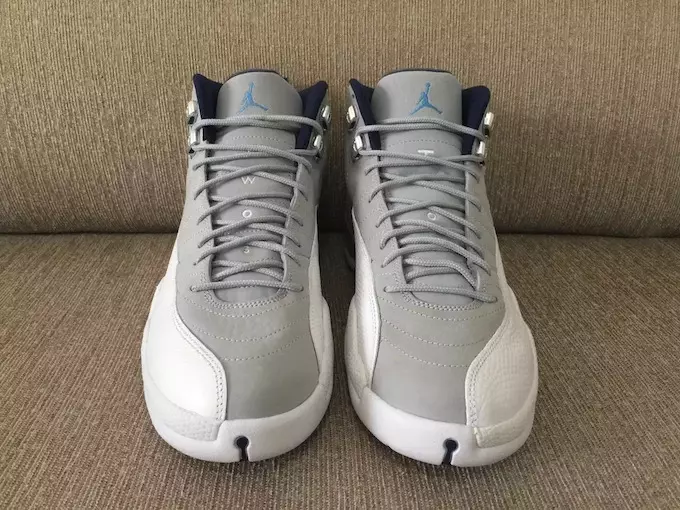 Jordan 12 Cinza Branco Universidade Azul