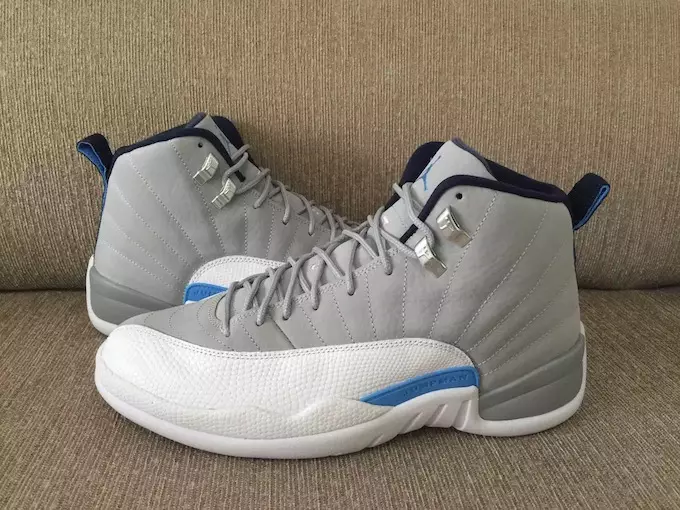 Jordan 12 Gray White University Blue