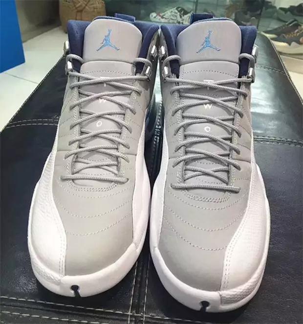 Air Jordan 12 UNC Xám Xanh Trắng 130690-007