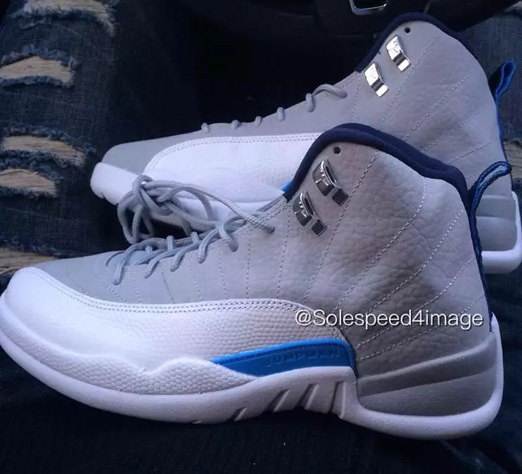 Air Jordan 12 Gray University Blue Release Date