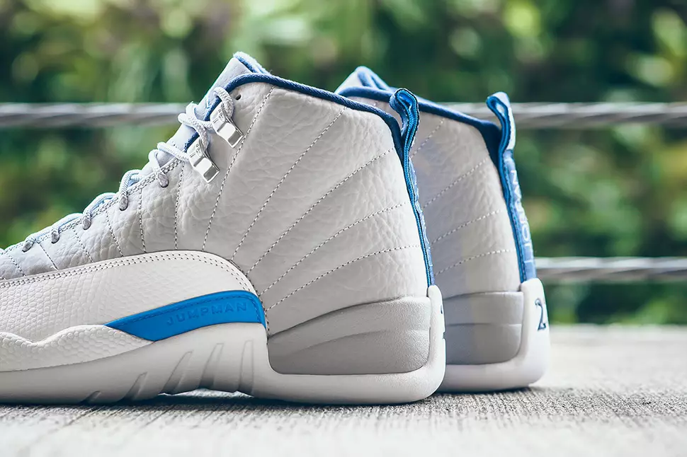 Air Jordan 12 Retro UNC Гург Грей Донишгоҳи Blue