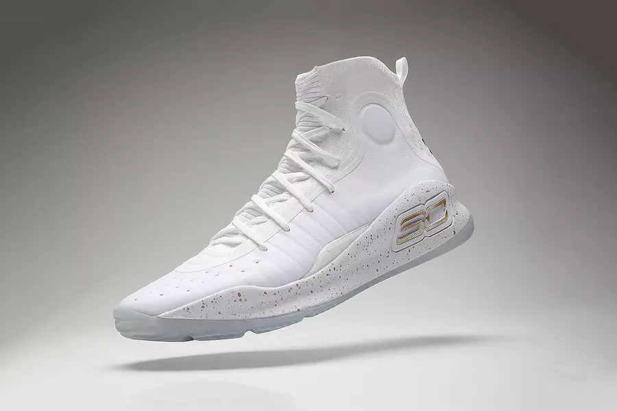 UA Curry 4 Finals Hvid Metallic Guld