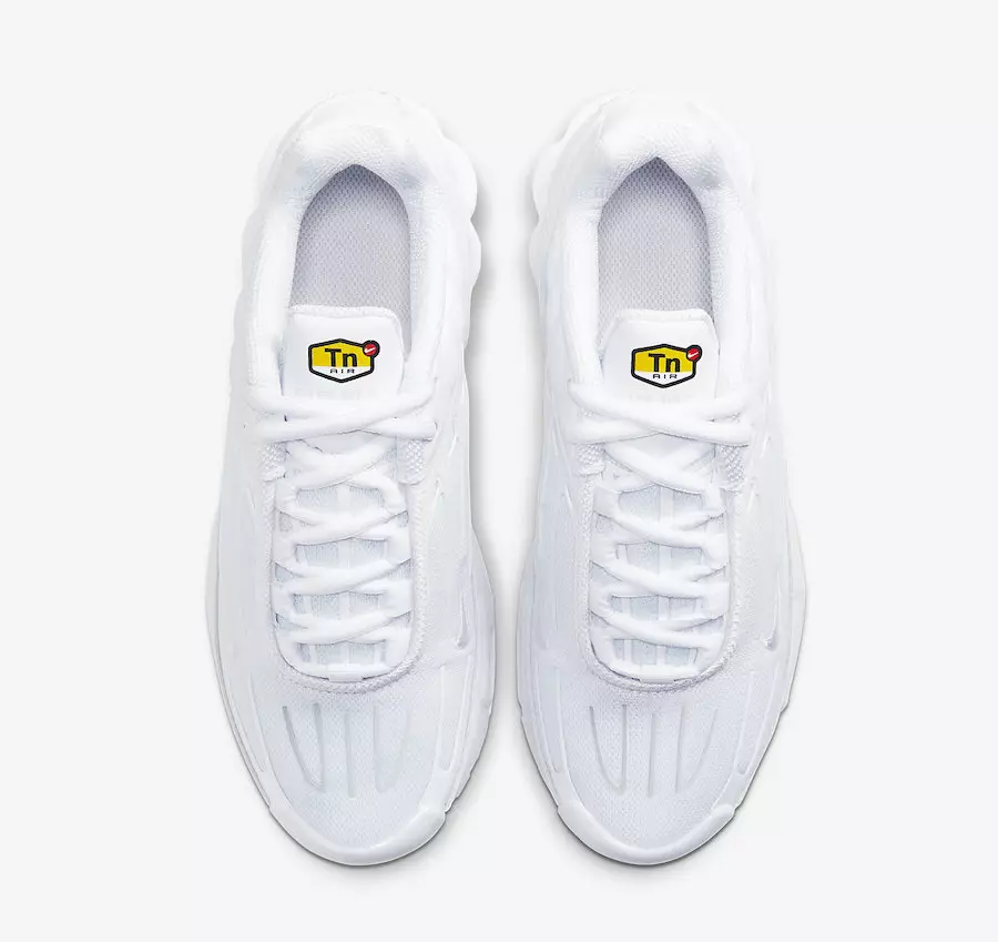 Nike Air Max Plus 3 Triple White CD6871-100 გამოშვების თარიღი