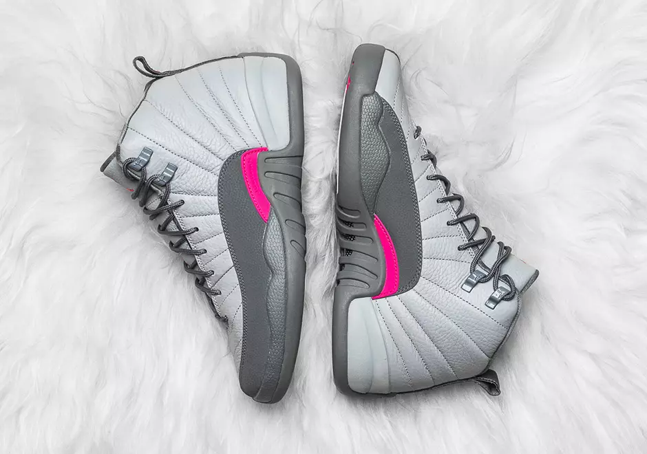 Air Jordan 12 GS Wolf Grey Vivid Pink تاريخ الإصدار