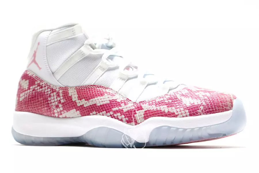 Air Jordan 11 campioni di pelle di serpente rosa