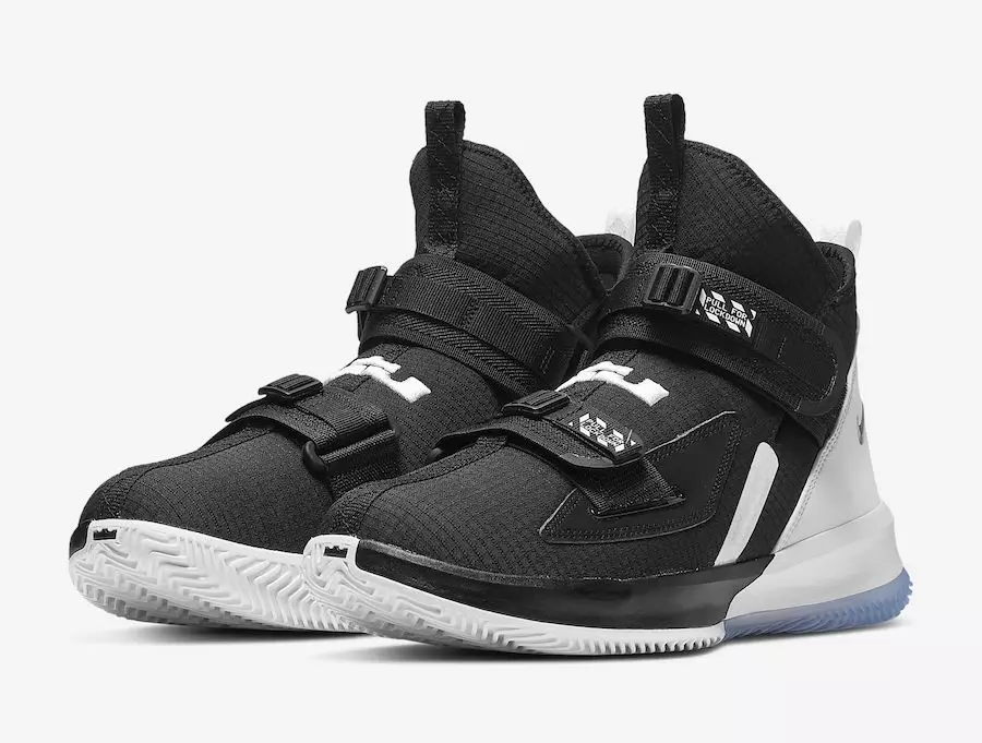 Nike LeBron Soldier 13 бо ранги сиёҳ/хром дастрас аст