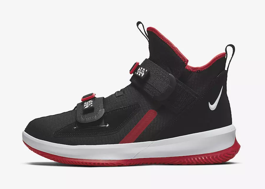 Nike LeBron Soldier 13 Bred 검정 빨강 흰색 AR4228-003 출시일