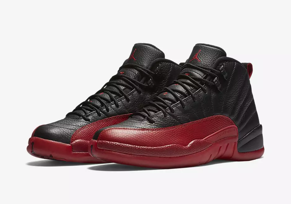 Air Jordan 12 Flu Mchezo Black Red 2016 Retro