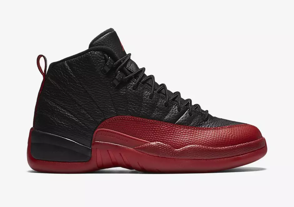 Air Jordan 12 Flu Jeu Noir Rouge 2016 Retro