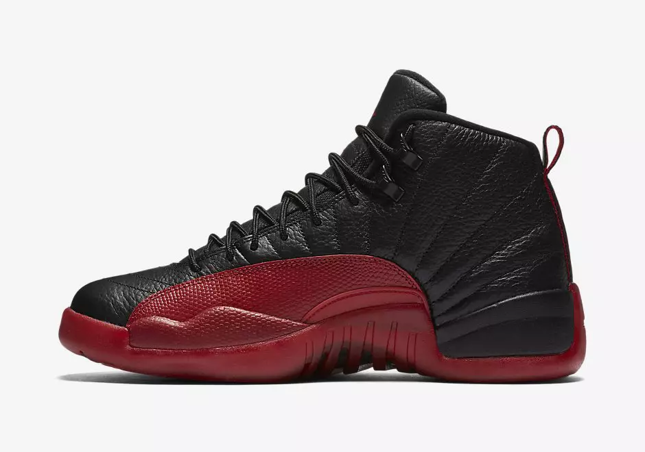 Air Jordan 12 Flu Game Preto Vermelho 2016 Retro