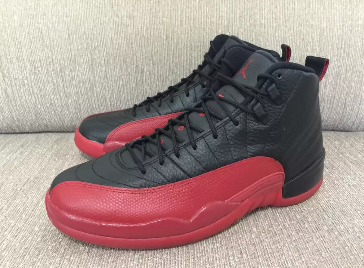 Juego Flu Air Jordan 12 Negro Rojo 2016