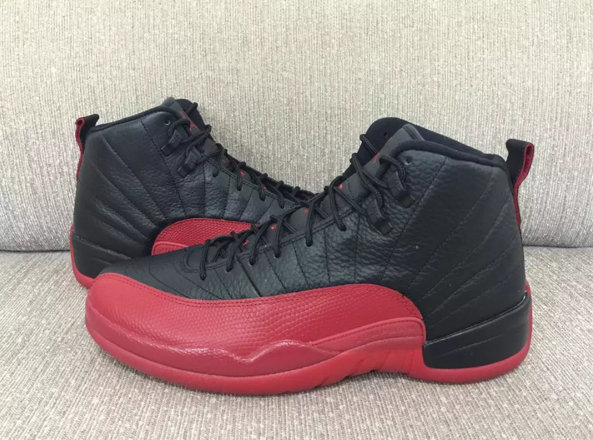 Game Flu Air Jordan 12 Hitam Merah 2016