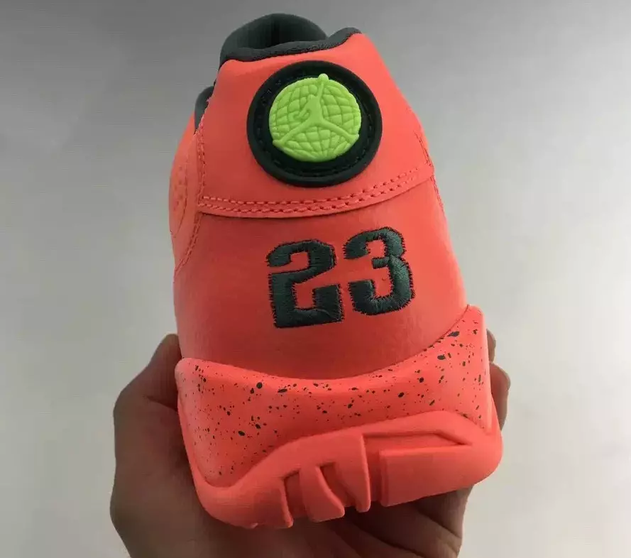 Air Jordan 9 Low Motorboat Jones Ашық Қызыл Қою Көмір Қара