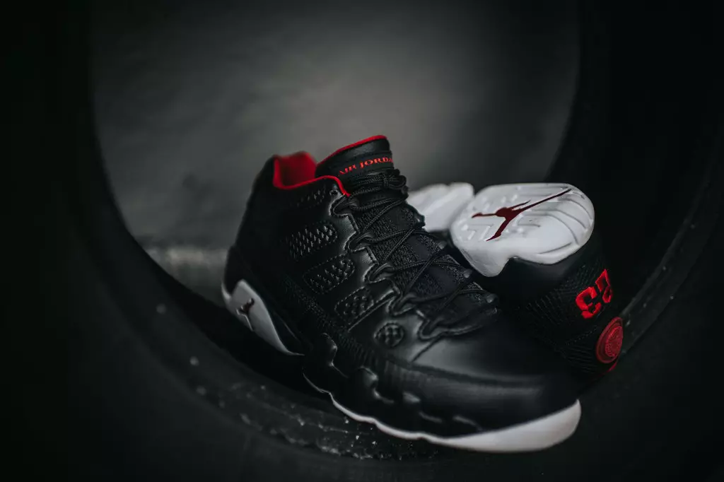 Air Jordan 9 Low Czarny Biały Siłownia Czerwony Chicago Bulls