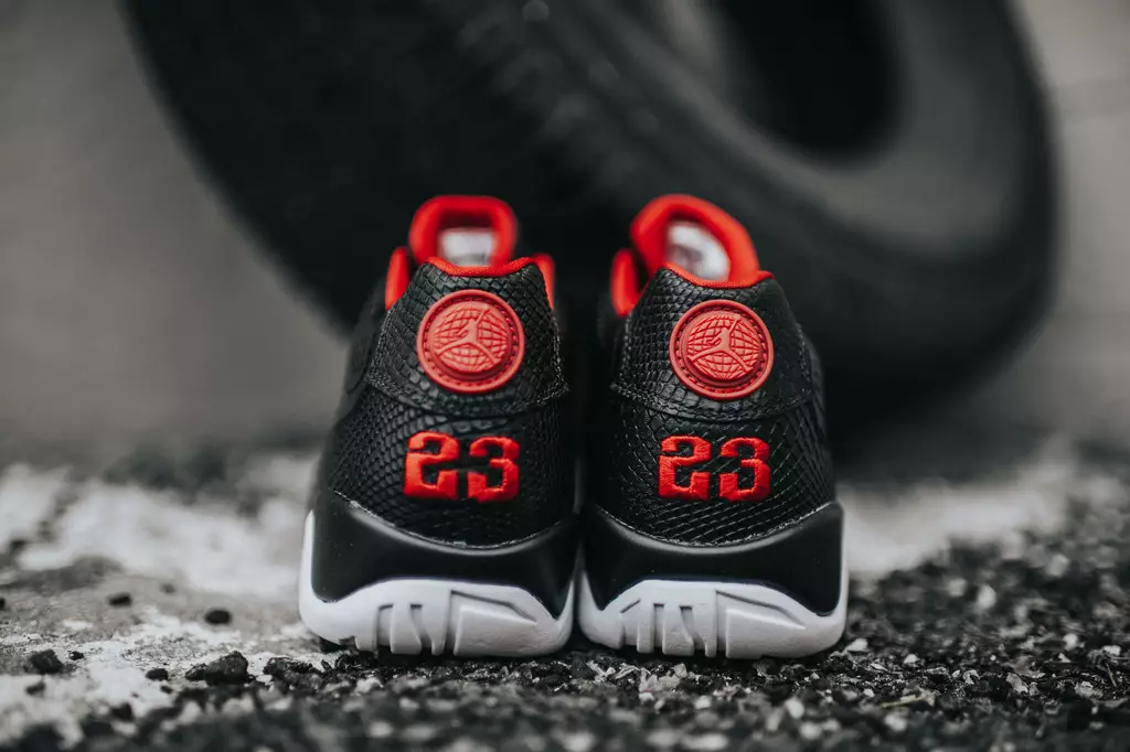 Air Jordan 9 Low Black White Gym Red Chicago Bulls