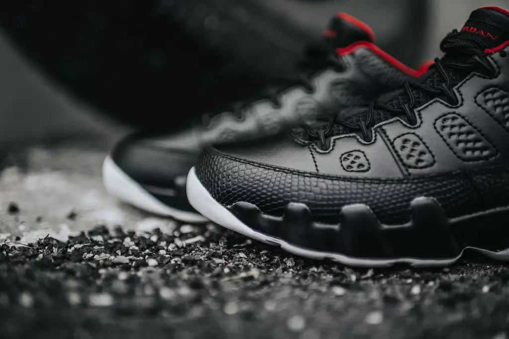 باشگاه ورزشی Air Jordan 9 Low Black White Gym Red Chicago Bulls