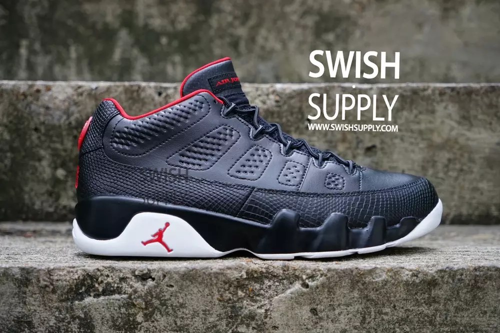 Jordan 9 Rendah Hitam Merah Putih