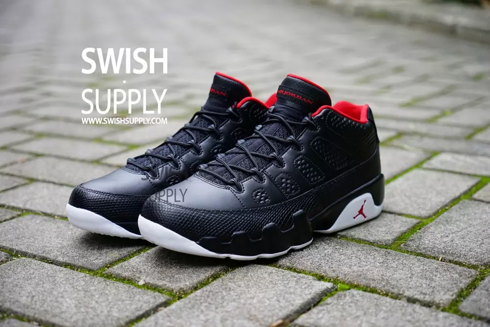 Jordan 9 Low Black Red White