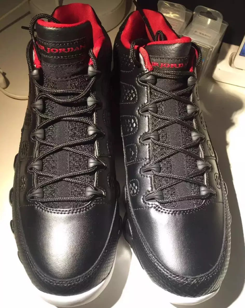 Air Jordan 9 Retro Low Black White Red