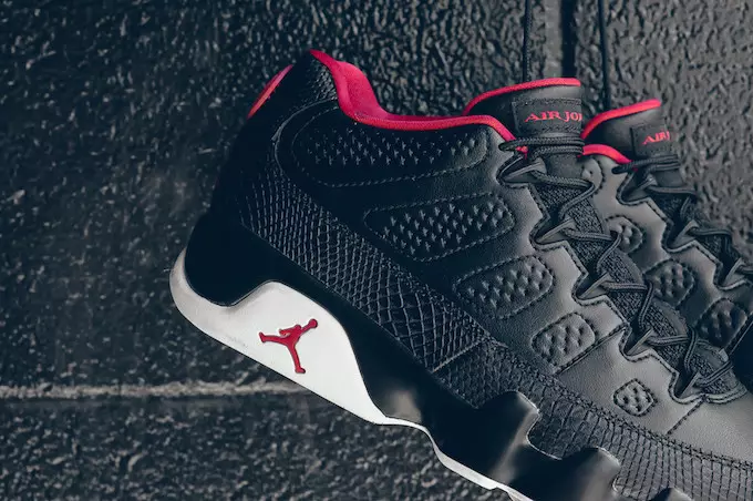 Air Jordan 9 Retro Thấp Đen Trắng Đỏ Chicago lai tạo