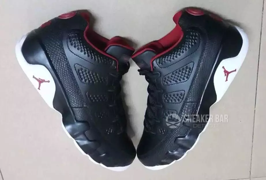 Air Jordan 9 Төмен Қара Ақ Қызыл 832822-001