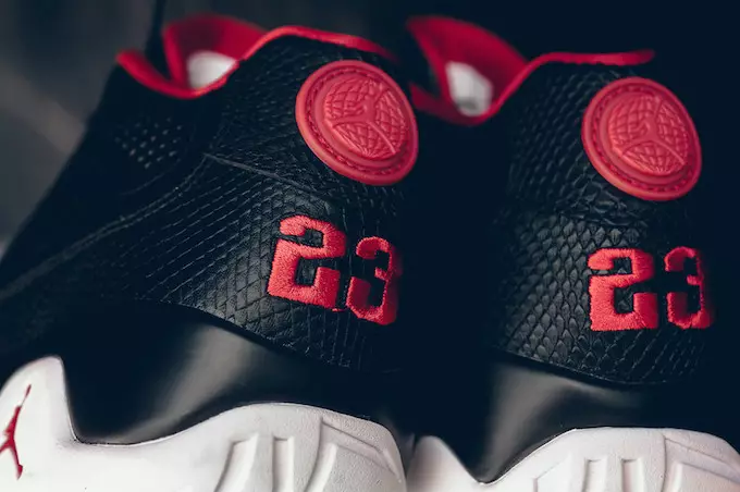 Air Jordan 9 რეტრო დაბალი შავი თეთრი წითელი Chicago Bred