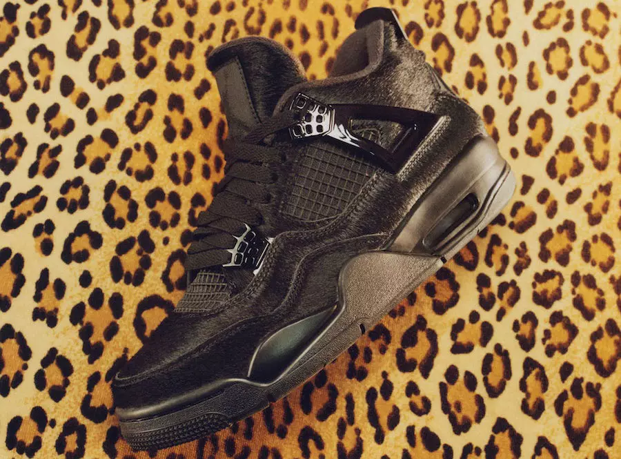 Olivia Kim Air Jordan 4 Black Cat Pony Hair