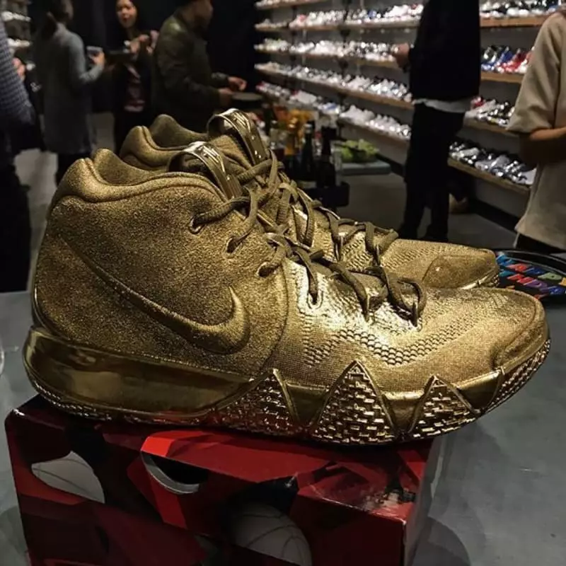 Nike Kyrie 4 Gold Birthday Ben Nethongkome