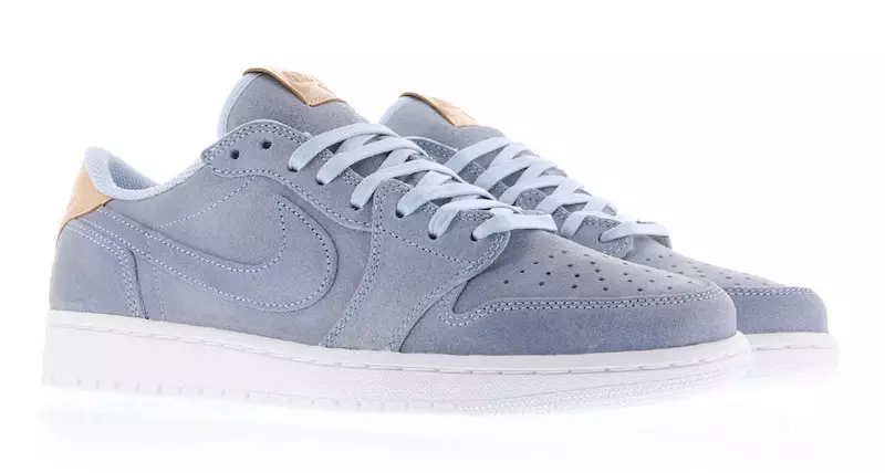 Air Jordan 1 Low OG Premium Ice Blu Vachetta Tan 905136-402