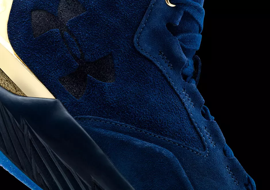 Under Armour Curry 2 Lux Rauður Blár Svartur rúskinn