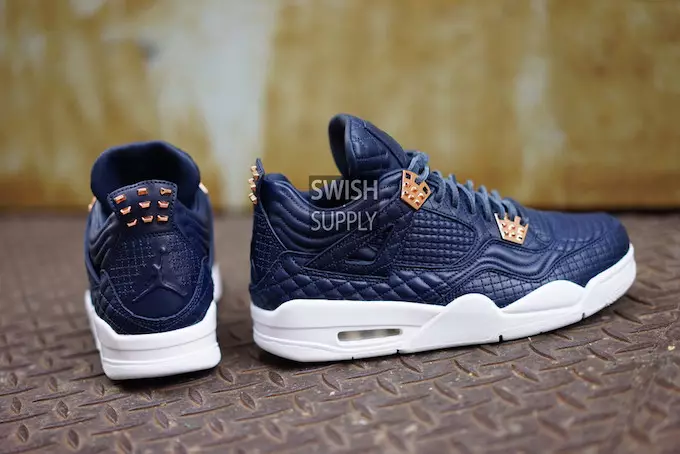 Air Jordan 4 Premium Obsidian Lamm Haut