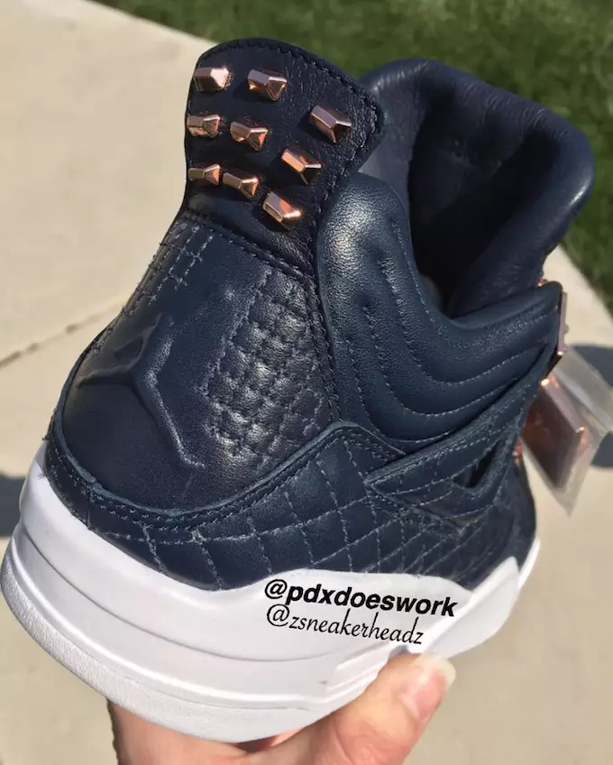 Air Jordan 4 Premium Obsidian Marine Blanc