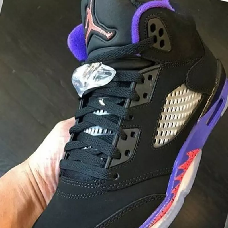 Air Jordan 5 GS Raptors Nero Ember Glow Feroce Viola