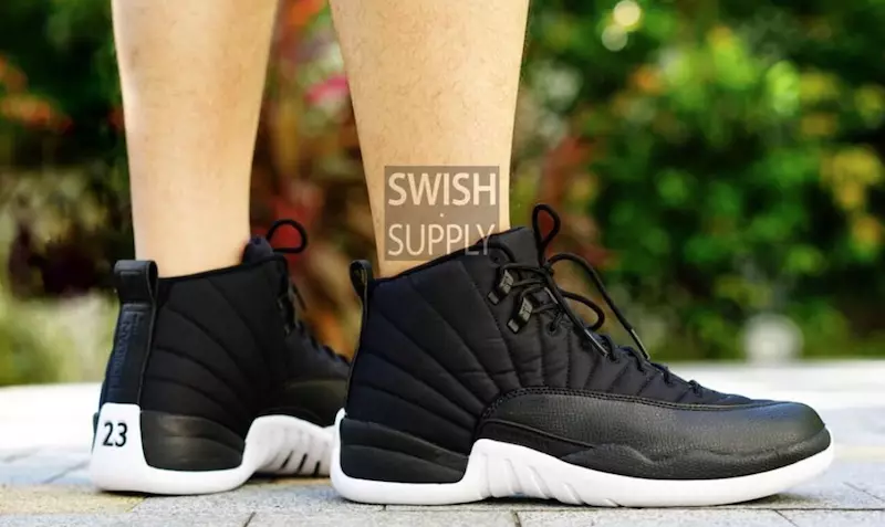 Noir Nylon Air Jordan 12 Néoprène