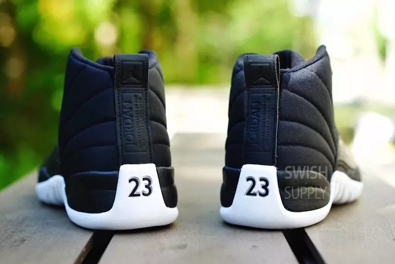 Svart Nylon Air Jordan 12 Neopren