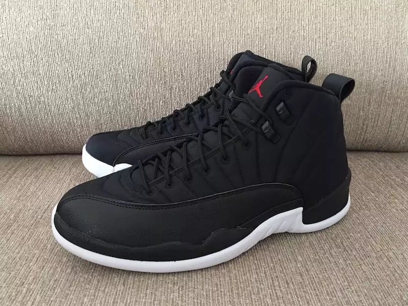 Neopreen Air Jordan 12 Nylon Zwart Zwart Wit