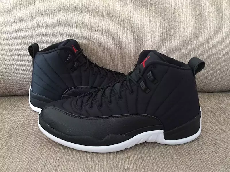 Neopren Air Jordan 12 Nylon Svart Svart Hvit