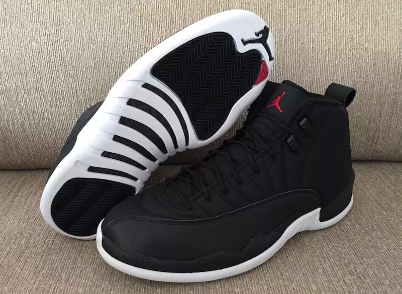 Neoprene Air Jordan 12 нейлон қара қара ақ