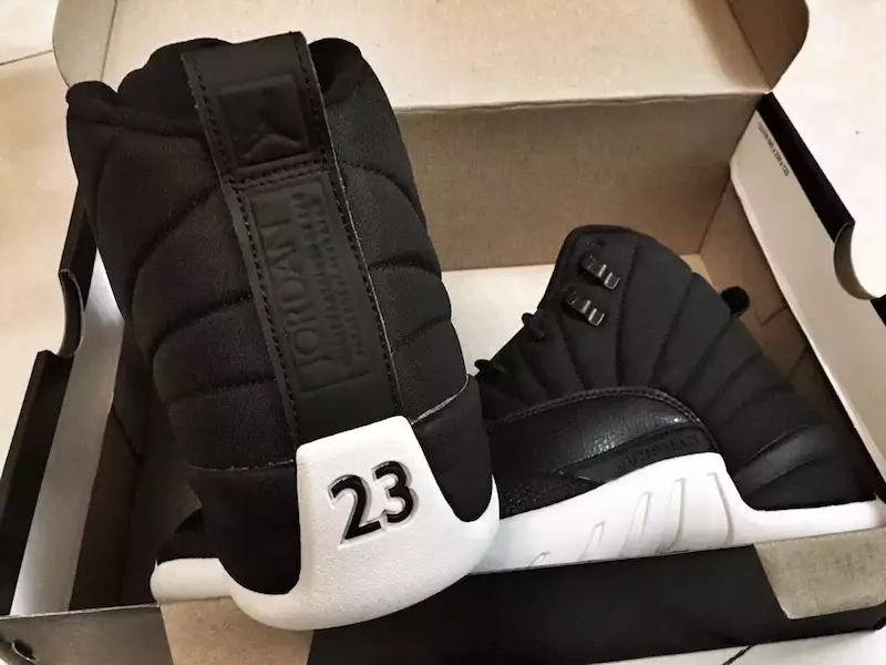 Neoprè Air Jordan 12 Nylon Negre Negre Blanc